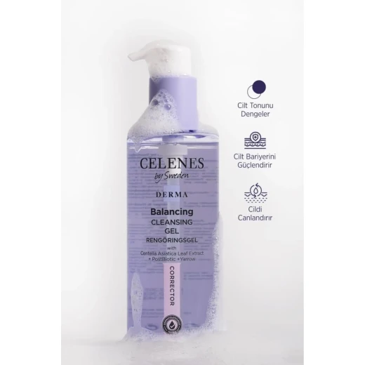 Celenes Derma Anti Blemish Face Wash Gel with Centella Asiatica Extract 250 ml, Gentle Cleanser for Acne Prone Skin, Controls Oil and Reduces Blemishes - Celenes - Image 3