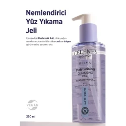 Celenes Hydrating Face Wash Gel with Hyaluronic Acid 250ml, Cleanser for Dry and Sensitive Skin
