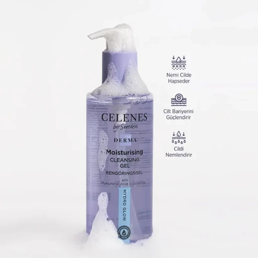 Celenes Hydrating Face Wash Gel with Hyaluronic Acid 250ml, Cleanser for Dry and Sensitive Skin - Celenes - Image 4