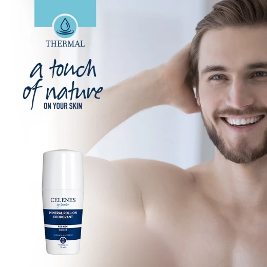 Celenes by Sweden Mineral Roll On Deodorant for Men 75ml, Aluminum Free, Long Lasting - Celenes - Image 4