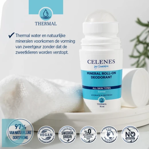 Celenes Mineral Roll On Deodorant Hydrating Refreshing 75ml: Long Lasting Protection for All Day Freshness and Odor Control - Celenes - Image 5