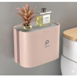 PINMOO Multi-Functional Tissue Box Organizer – AA035 Modern Desktop Storage Caddy for Tissues, and Stationery