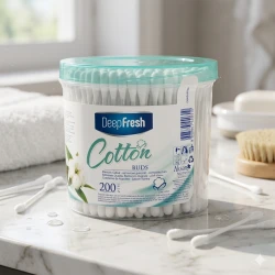 Deep Fresh Cotton Ear Buds 200 Pcs – Soft & Safe Cotton Swabs for Daily Hygiene, Multi-Purpose Use for Ears, Makeup & Precision Cleaning, Durable Design, Convenient Home & Travel Pack