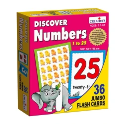 Creative Discover Numbers Flash Cards – Educational Game Set 455 for Kids Ages 3+ – A fun and interactive learning tool to help children recognize numbers, practice counting, improve memory, and develop early math and cognitive skills