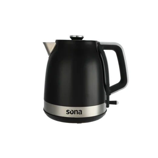غلاية سونة الكهربائية 1.7 لتر ستانلس ستيل سوداء مع مؤشر LED، تقنية الغليان السريع، إيقاف التشغيل التلقائي وحماية من الغليان الجاف، تصميم لاسلكي لسهولة التقديم غلاية سونة الكهربائية 1.7 لتر ستانلس ستيل سوداء مع مؤشر LED، تقنية الغليان السريع، إيقاف التشغيل التلقائي وحماية من الغليان الجاف، تصميم لاسلكي لسهولة التقديم