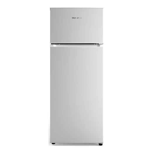 Skyworth 210 Liter Stainless Steel Refrigerator: Two Door, A++ Energy Efficiency, Frost Free Cooling System, Modern Design, Adjustable Shelves, Quiet Operation Skyworth 210 Liter Stainless Steel Refrigerator: Two Door, A++ Energy Efficiency, Frost Free Cooling System, Modern Design, Adjustable Shelves, Quiet Operation