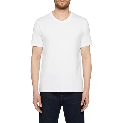 Geox Men's V Neck T Shirt White XL Organic Cotton Breathable Geox Men's V Neck T Shirt White XL Organic Cotton Breathable
