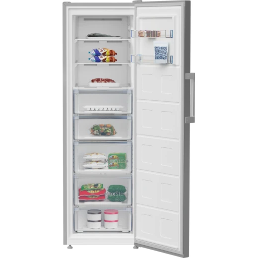 Beko Upright Freezer 8 Drawers No Frost Inverter 286L A+ Prinpia Color RFNG451M21SXB – Spacious Vertical Freezer with Energy Efficient Inverter, No-Frost Technology, Large Storage Capacity, and Modern Design - Beko - Image 3