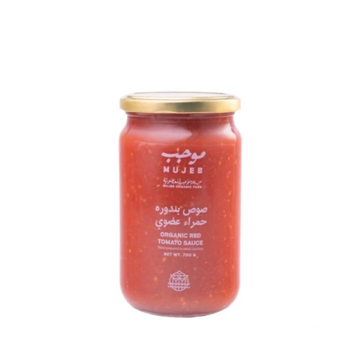 صوص بندورة حمراء عضوي 700غرام  بطعم طبيعي غني وقوام ناعم مثالي للطبخ اليومي وتحضير الصلصات والمعكرونة والأطباق المختلفة