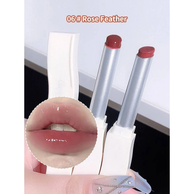 أحمر شفاه كابوفيني المرطب بتركيبة غير لزجة ولمعان يدوم طويلاً يمكن استخدام هذا الروج للاستخدام مرة واحدة على الشفاه والخدود#6 سهل التطبيق ويدوم طويلاً دون أن يسيل أو يتلاشى