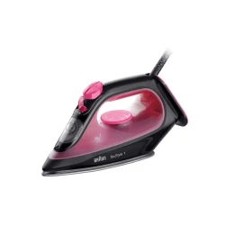 Braun TexStyle 1 SI1070PU Steam Iron 2000W Purple and Black Anti Calc 1.5M Cord 240V for Clothes