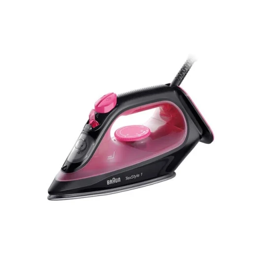 Braun TexStyle 1 SI1070PU Steam Iron 2000W Purple and Black Anti Calc 1.5M Cord 240V for Clothes