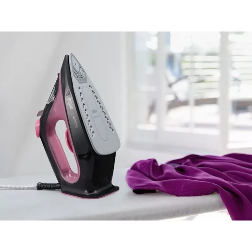 Braun TexStyle 1 SI1070PU Steam Iron 2000W Purple and Black Anti Calc 1.5M Cord 240V for Clothes - Image 3