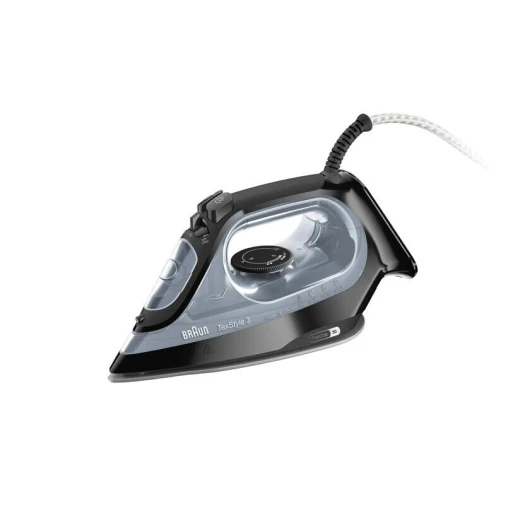 مكواة بخار براون TexStyle 3 SI 3055 باللون الأسود بقوة 2400 واط، تقنية FreeGlide 3D لانزلاق سلس، قاعدة سيراميك، تسخين سريع، نظام منع التقطير وإيقاف تلقائي، مثالية لإزالة التجاعيد بسهولة ونتائج مثالية مكواة بخار براون TexStyle 3 SI 3055 باللون الأسود بقوة 2400 واط، تقنية FreeGlide 3D لانزلاق سلس، قاعدة سيراميك، تسخين سريع، نظام منع التقطير وإيقاف تلقائي، مثالية لإزالة التجاعيد بسهولة ونتائج مثالية
