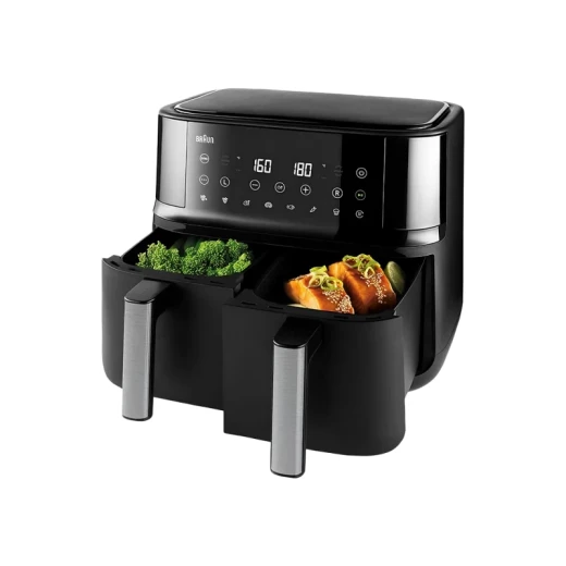 Braun TwinCook 3 Air Fryer Black 8L Capacity RealAir Technology for Healthy Cooking - Image 2