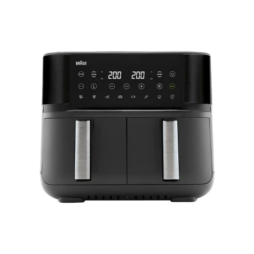Braun TwinCook 3 Air Fryer Black 8L Capacity RealAir Technology for Healthy Cooking