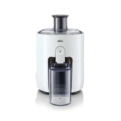 Braun PurEase SJ3100 Spin Juicer White 500W with FastXtract technology, fast and efficient juice extraction, compact and easy-to-use design, ideal for fresh fruit and vegetable juices at home daily