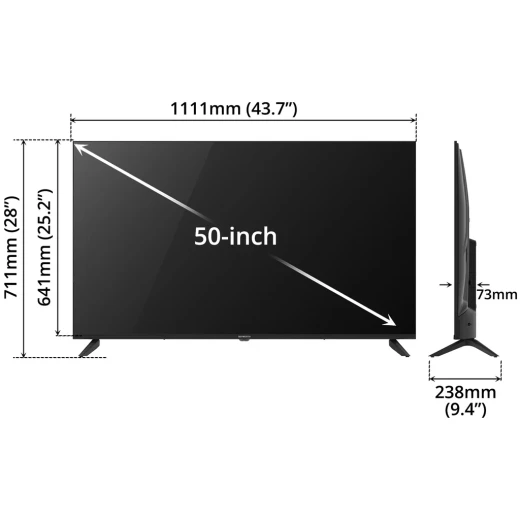 Skyworth 50 Inch Smart 4K QLED TV 50Q6000H, Quantum Dot technology, Ultra HD display with vivid colors and sharp detail, smart TV features for streaming apps, sleek design and cinematic home viewing experience - Image 2