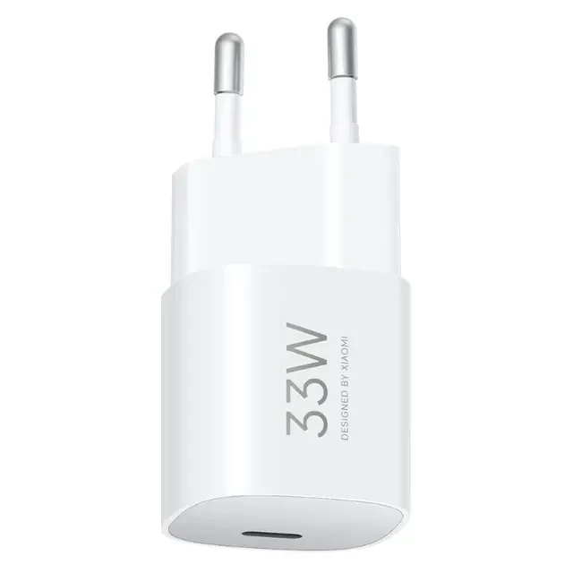 شاحن حائط شاومي33W Nano USB-C EU شاحن سريع صغير الحجم بتقنية الشحن السريع PD/PPS مع منفذ USB-C، شاحن محمول للهواتف الذكية والأجهزة اللوحية، لون أبيض - شاومي