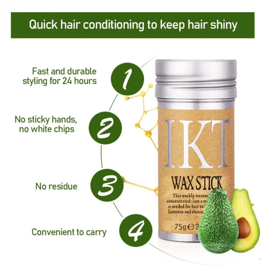 HairCosmetics Wax Styling Stick 75g, Easy Application, Natural Hold, Travel-Friendly - Image 2