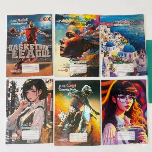 دفتر رسم 100 ورقة بجودة عالية وأوراق سميكة مناسبة للرسم والتلوين، مثالي للاستخدام اليومي وتنمية الإبداع دفتر رسم 100 ورقة بجودة عالية وأوراق سميكة مناسبة للرسم والتلوين، مثالي للاستخدام اليومي وتنمية الإبداع