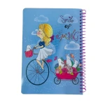Kids spiral notebook 80 sheets with fun cartoon illustrations inside, high-quality lined pages perfect for school and creativity - Amigo