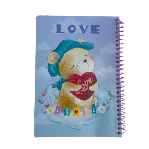 Kids spiral notebook 80 sheets with fun cartoon illustrations inside, high-quality lined pages perfect for school and creativity Kids spiral notebook 80 sheets with fun cartoon illustrations inside, high-quality lined pages perfect for school and creativity