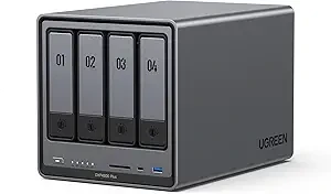 خادم تخزين UGreen NASync DXP4800 Plus للمبتدئين، 4 فتحات، سعة 136 تيرابايت كحد أقصى خادم تخزين UGreen NASync DXP4800 Plus للمبتدئين، 4 فتحات، سعة 136 تيرابايت كحد أقصى