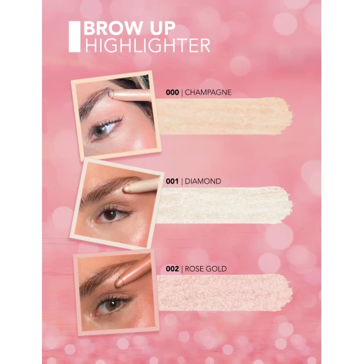 فلورمار قلم هايلايتر للحواجب Brow Up رقم 002 روز غولد – قلم لإبراز ورفع الحواجب بلمسة وردية ذهبية ناعمة، بتركيبة تدوم طويلاً تساعد على تحديد وإضاءة منطقة الحواجب لمظهر طبيعي ومشرق - Image 6