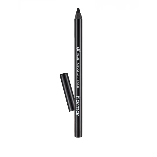 Flormar Extreme Tattoo Gel Pencil Intense Color 06 Black Waterproof Eyeliner 1.2g