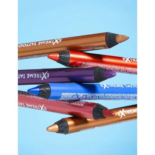 Flormar Extreme Tattoo Gel Pencil Intense Blue 004 Waterproof Eyeliner 1.2g - Image 2