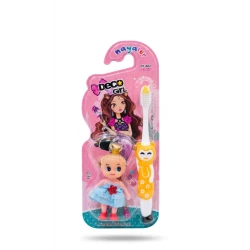 Soft Kids Toothbrush for Girls with Toy Design in Various Cute Shapes Gentle Bristles Comfortable Grip Daily Oral Care Toothbrush for Children Fun Cleaning Brush for Sensitive Gums