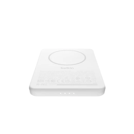 بنك طاقة Belkin BoostCharge مغناطيسي 5000 مللي أمبير في الساعة، شاحن محمول نحيف، أبيض - بيلكين - Image 2