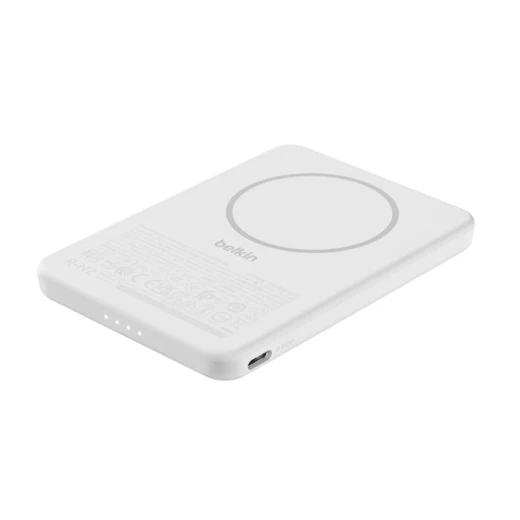 بنك طاقة Belkin BoostCharge مغناطيسي 5000 مللي أمبير في الساعة، شاحن محمول نحيف، أبيض - بيلكين - Image 4