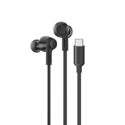 سماعات أذن سلكية Belkin SoundForm USB C، خاصية إلغاء الضوضاء النشطة، أسود