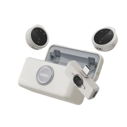 ميكروفون Belkin Stage اللاسلكي القابل للارتداء مزدوج لأجهزة iPhone و Android بطارية 36 ساعة