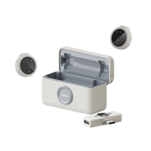 ميكروفون Belkin Stage اللاسلكي القابل للارتداء مزدوج لأجهزة iPhone و Android بطارية 36 ساعة - بيلكين - Image 2