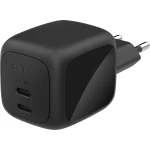 شاحن حائط بيلكن 67 واط مزدوج USB-C PD مع PPS، أسود، شحن سريع