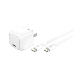 شاحن حائط بلكين 30 واط USB-C، شحن سريع لأجهزة iPhone و Samsung و iPad و AirPods، أبيض - بيلكين