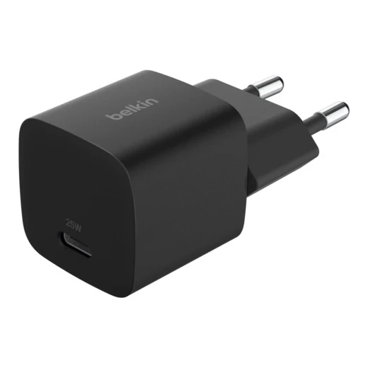 شاحن حائط Belkin USB-C بقوة 25 واط، محول طاقة للشحن السريع لأجهزة iPhone و Samsung و iPad و Pixel و Nintendo Switch شاحن حائط Belkin USB-C بقوة 25 واط، محول طاقة للشحن السريع لأجهزة iPhone و Samsung و iPad و Pixel و Nintendo Switch