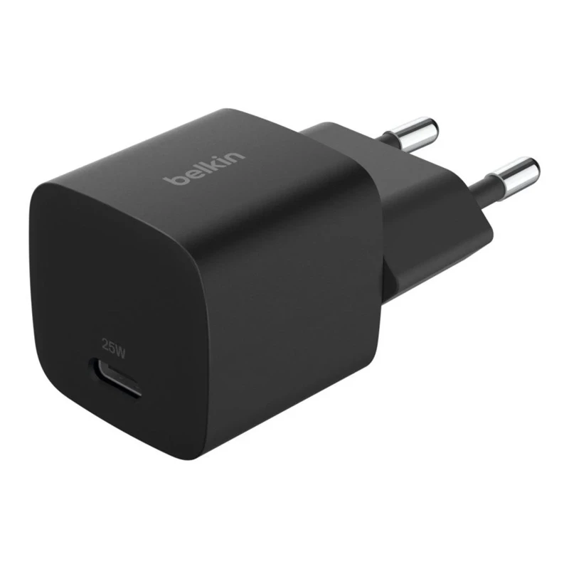 شاحن حائط Belkin USB-C بقوة 25 واط، محول طاقة للشحن السريع لأجهزة iPhone و Samsung و iPad و Pixel و Nintendo Switch - بيلكين