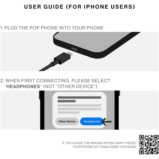 سماعة هاتف Native Union Pop Retro بمنفذ USB C لأجهزة iPhone و iPad وأزرق - نيتف يونيون - Image 3