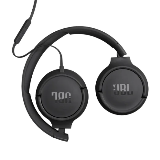 سماعات أذن JBL Tune 520C سلكية بمنفذ USB-C تصميم فوق الأذن مشغلات 40 ملم ملاءمة مريحة اللون الأسود مثالية للموسيقى والمكالمات - Image 2