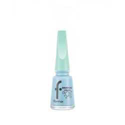 Flormar Breathing Color Nail Enamel Pretty Blue Shimmery Finish 11g - Long Lasting, Chip Resistant Formula for Beautiful Manicures. 11 Grams