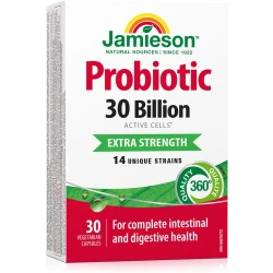 Jamieson Probiotic 30 Billion CFU Capsules, Unflavored, 30 Count, Digestive Health Supplement