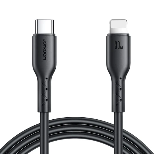كيبل شحن سريع Joyroom Flash Charge SA26-CL3 USB-C إلى Lightning 30 واط أسود متر واحد كيبل شحن سريع Joyroom Flash Charge SA26-CL3 USB-C إلى Lightning 30 واط أسود متر واحد