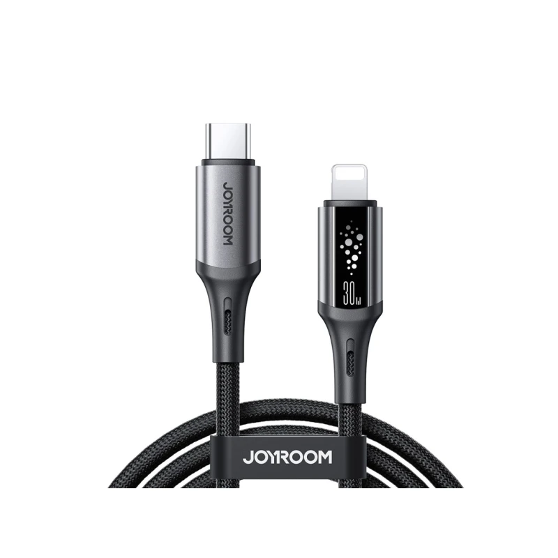 كيبل شحن Joyroom S A60 USB C إلى Lightning بقوة 30 واط بطول 1.2 متر أسود شحن سريع - جوي روم