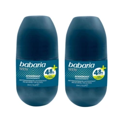 Babaria Men's Roll On Deodorant 1+1 Free Pack, Long Lasting Freshness