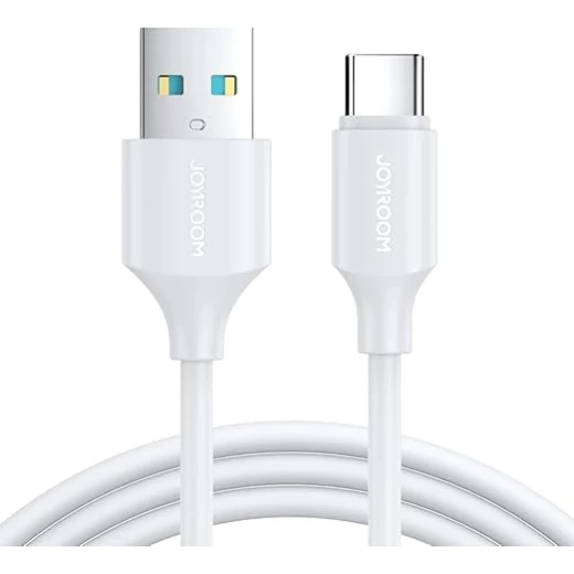 كيبل شحن جوي روم USB إلى USB-C بطول 1 متر أبيض S A9 شحن سريع كيبل شحن جوي روم USB إلى USB-C بطول 1 متر أبيض S A9 شحن سريع