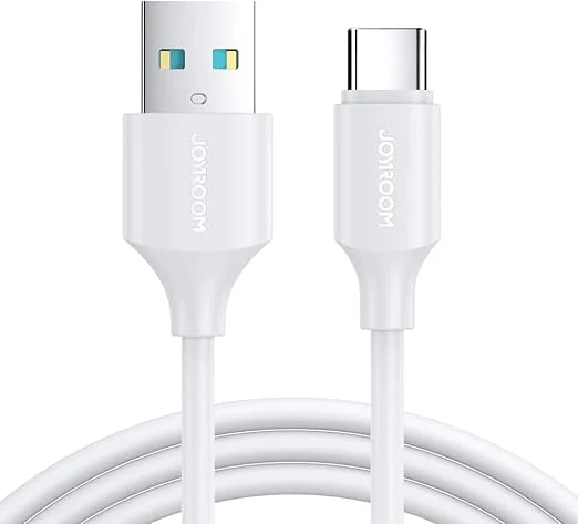 كيبل شحن جوي روم USB إلى USB-C بطول 1 متر أبيض S A9 شحن سريع - جوي روم